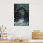 Poster Christmas Gate Gothic Winter Wall Art, Victorian C (Cuisine)