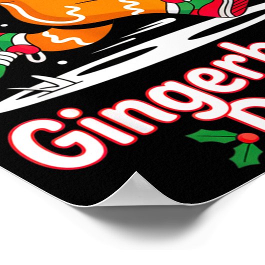 Poster Christmas Gingerbread Dash Running Runner Xmas Mar (Coin)