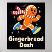 Poster Christmas Gingerbread Dash Running Runner Xmas Mar (Devant)