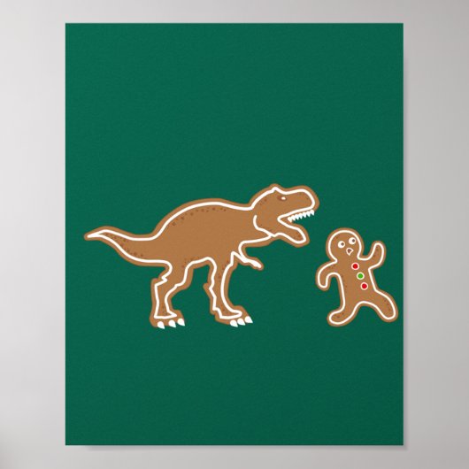 Poster Christmas Gingerbread Dinosaur Cookie Hunt (Devant)