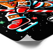 Poster Christmas Gingerbread Ice Hockey Srts Funny Xmas P (Coin)