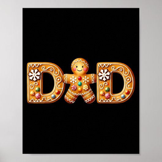 Poster Christmas Gingerbread Matching Family Party Xmas P (Devant)