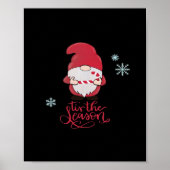 Poster Christmas Gnome With Candycane (Devant)