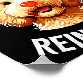 Poster Christmas Goldendoodle Reindeer Doodle Dog Reindoo (Coin)