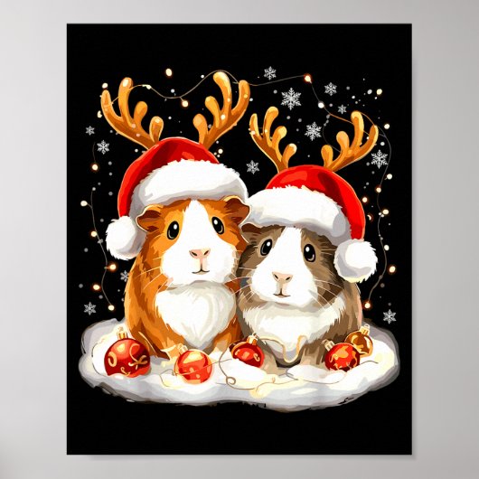 Poster Christmas Guinea G Reindeer Xmas  (Devant)