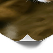 Poster Christmas Hereford Cow Wearing a Santa Hat (Coin)