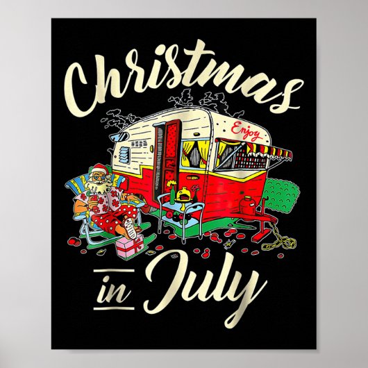 Poster Christmas In July Hipe Rv Camng Camng Lover (Devant)