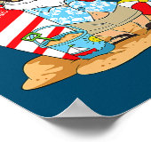 Poster Christmas In July Santa Claus On The Beach with (Coin)