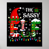 Poster Christmas Light Family Matching Pajamas Sy Elf Xma (Devant)