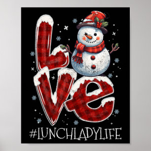 Poster Christmas Love Snowman Déjeuner Lady Life Fun Xmas