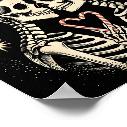 Poster Christmas Matching Gothic Couple Dark Humor Skelet (Coin)