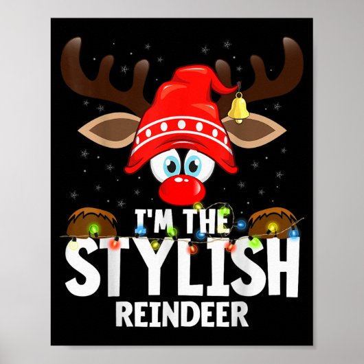 Poster Christmas Matching I'm The Stylish Reindeer  (Devant)