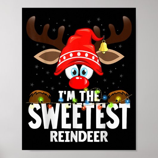 Poster Christmas Matching I'm The Sweetest Reindeer  (Devant)
