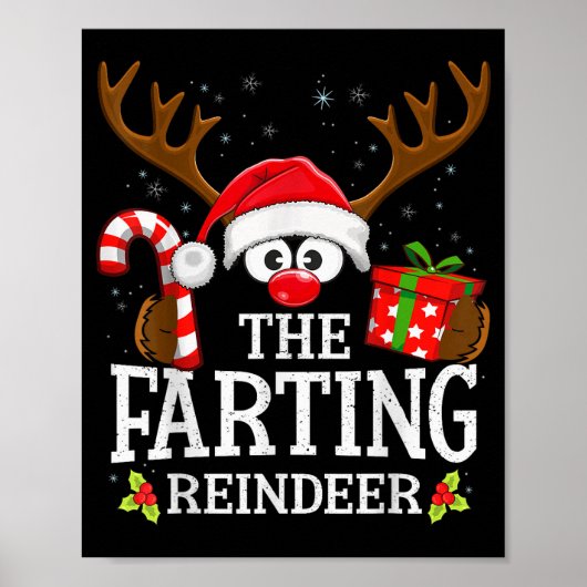 Poster Christmas Matching The Farting Reindeer Family (Devant)