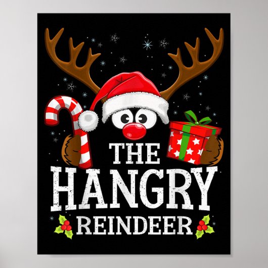 Poster Christmas Matching The Hangry Reindeer Family (Devant)