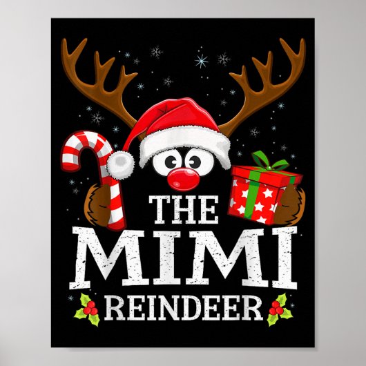 Poster Christmas Matching The Mimi Reindeer Family (Devant)