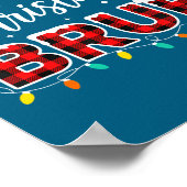 Poster Christmas Merry Christmas Bruh Buffalo Plaid Santa (Coin)