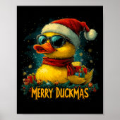Poster Christmas Merry Duckmas Funny Quackmas Pajama Duck (Devant)