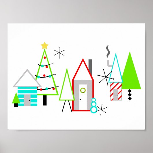 Poster christmas midcentury (Devant)