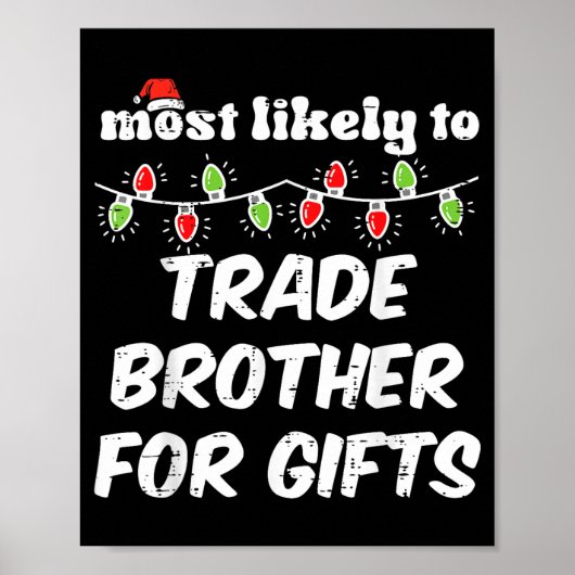 Poster Christmas Most Likely Trade Brother Xmas Matching (Devant)