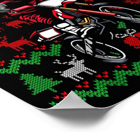 Poster Christmas Motorcycle Motocross Braap Dirt Bike (Coin)