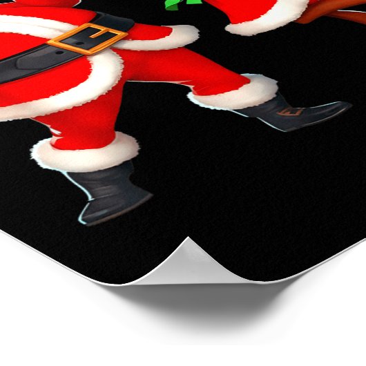 Poster Christmas Mr Santa Mrs Claus Dancing African Ameri (Coin)