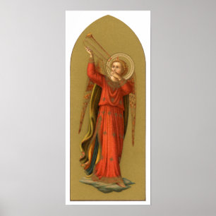 Poster Christmas Musician Angels, Vintage Renaissance