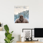 POSTER CHRISTMAS NEIGE BIGFOOT SASQUATCH III (Bureau à domicile)