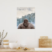 POSTER CHRISTMAS NEIGE BIGFOOT SASQUATCH III (Cuisine)