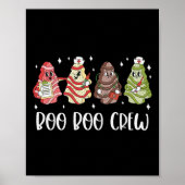 Poster Christmas Nurse Boo Boo Crew Tree Cake Xmas Nursin (Devant)