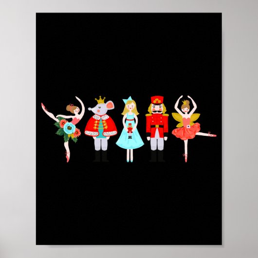 Poster Christmas Nutcracker Character Illustrations (Devant)
