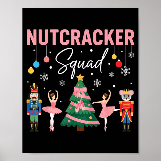 Poster Christmas Nutcracker Squad Ballet Dance Women Kids (Devant)