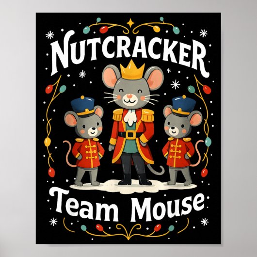 Poster Christmas Nutcracker Team Mouse Funny Soldier Xmas (Devant)