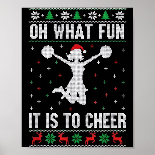 Poster Christmas Oh What Fun It Is To Cheer - Cheerleadin (Devant)