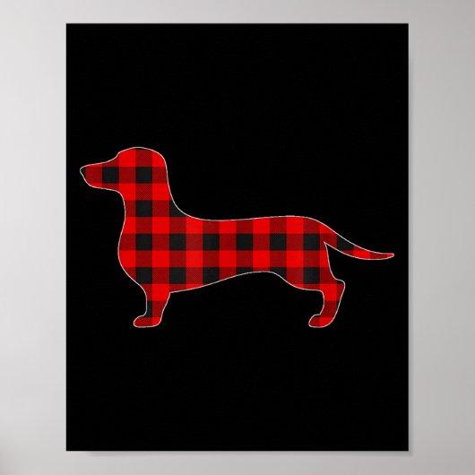 Poster Christmas Pajama Dachshund Dog Tee Dogs Pajamas Xm (Devant)