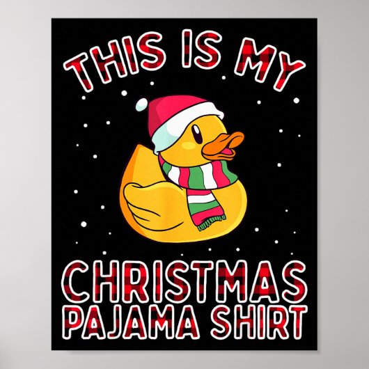 Poster Christmas Pajamas For Family Duck This Is My Funny (Devant)