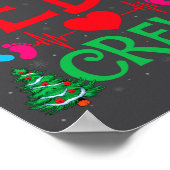 Poster Christmas Peds Crew Santa Hat Xmas Tree Pediatric  (Coin)