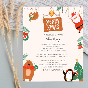 Poster Christmas Père Noël, Un Message Du Bump Sign