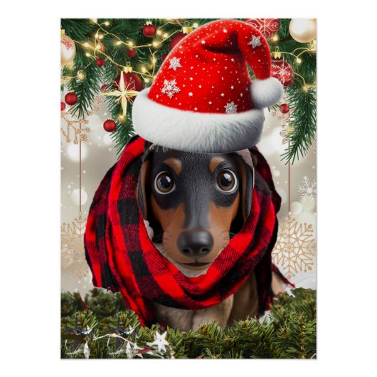 Poster Christmas Pet Portrait from Photo  (Devant)