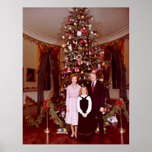 Poster Christmas President James Jimmy Carter White House