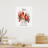 Poster Christmas Red Cardinal Jesus Reason for Season (Cuisine)