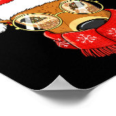 Poster Christmas Reindeer Lights Gles Santa Hat Deer Xmas (Coin)