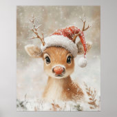 Poster Christmas Reindeer Wall Art (Devant)