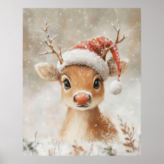 Poster Christmas Reindeer Wall Art