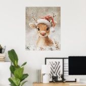 Poster Christmas Reindeer Wall Art (Bureau à domicile)
