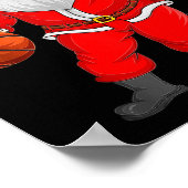 Poster Christmas Santa Playing Basketball Xmas Funny Srts (Coin)