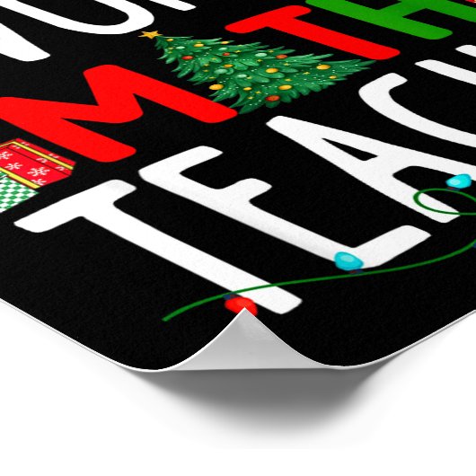 Poster Christmas Santa's Favorite Math Teacher Mathematic (Coin)