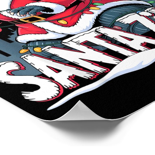 Poster Christmas Santazilla Japanese Monster Dinosaur Boy (Coin)