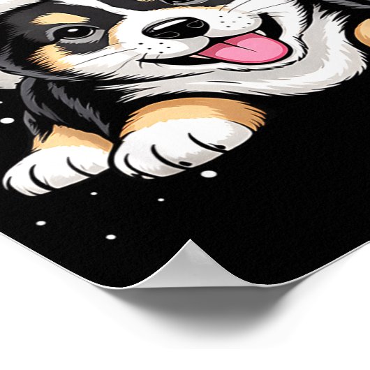 Poster Christmas Shiba Inu Dog Wearing Santa Hat Pet Anim (Coin)