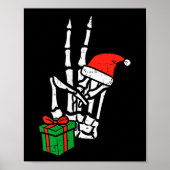 Poster Christmas Skeleton Hand Peace Cket Xmas Men Women (Devant)